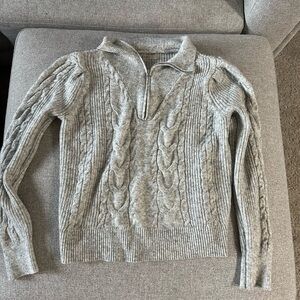LOFT Light Gray Knit Sweater